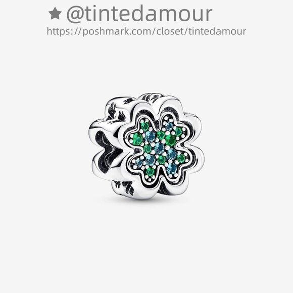 Pandora Splittable Four Leaf Clover Charm|Pendant - Picture 1 of 2